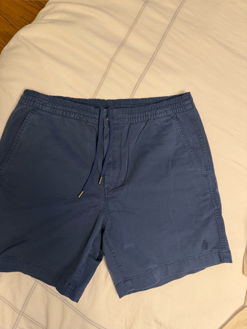 Ralph Lauren Blue Elastic-Waist Athletic Shorts